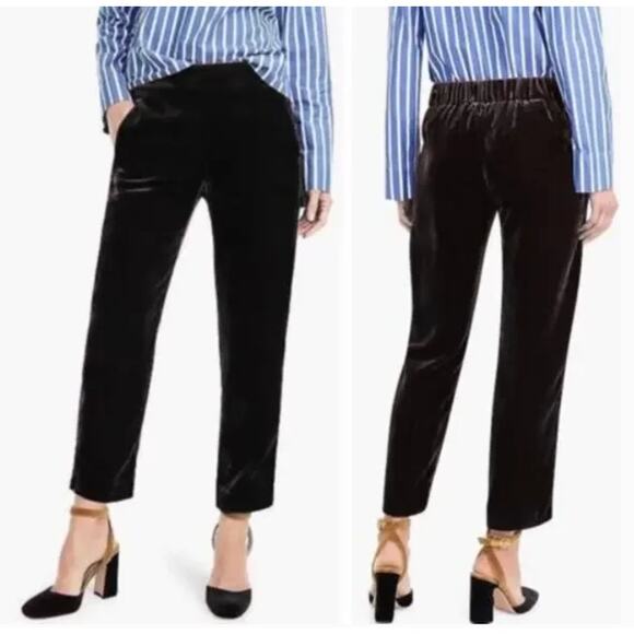 J. Crew Easy Pull On Velvet Pants Size 4 - Picture 1 of 8
